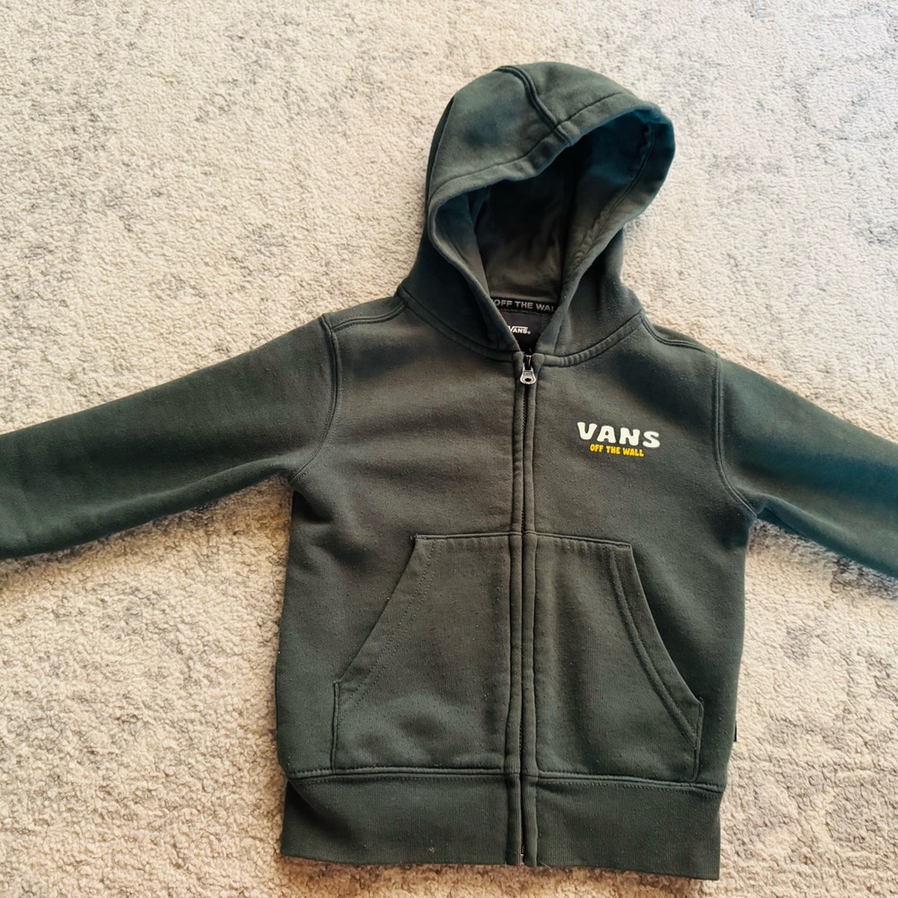 Vans Kids Olive Zip-Up Hoodie
